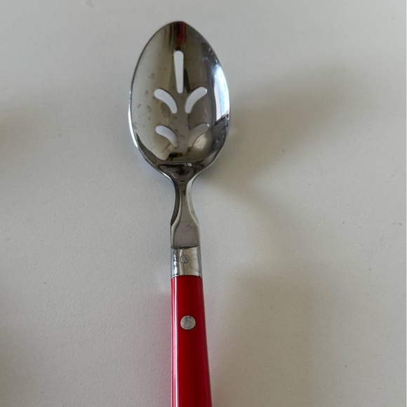 Crate&Barrel Red and Silver Serving Utensil Set 4 pieces - Picture 5 of 8